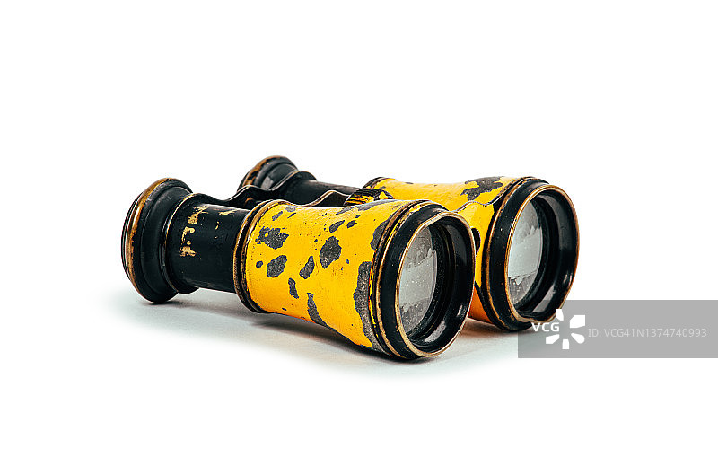旧彩绘双筒望远镜图片素材