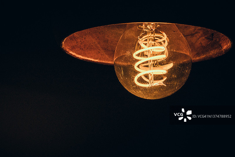 钨丝LED灯特写图片素材