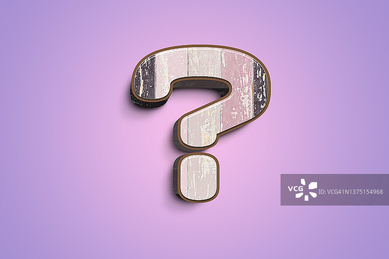 渐变背景上的木质感叹号图片素材