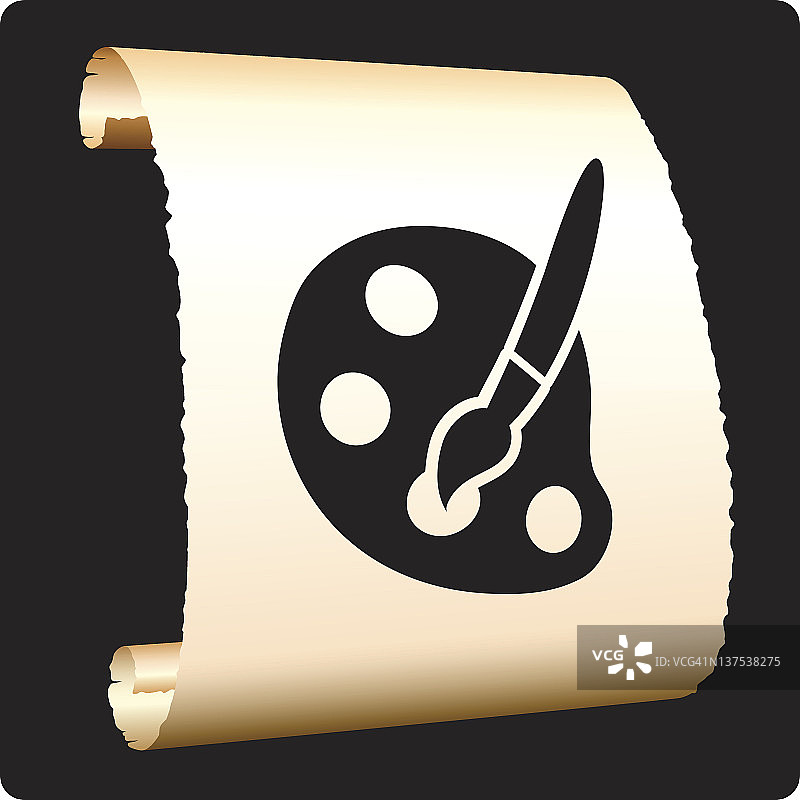 纸上的画笔和调色板图片素材