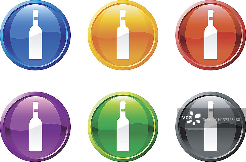 烹饪用酒按钮免版税矢量素材图片素材