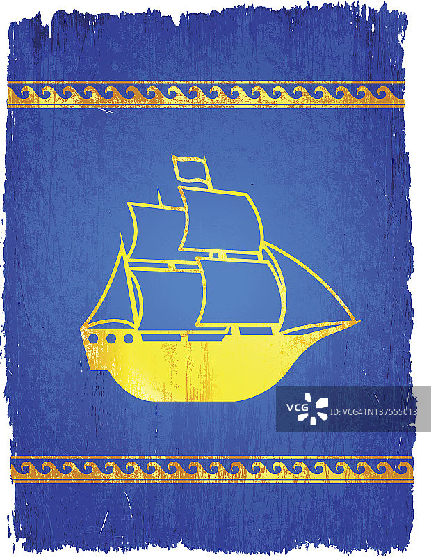 免版税矢量背景上的海军舰艇图片素材