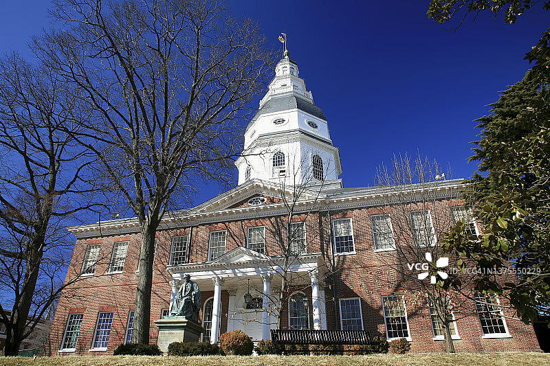 美国马里兰州安纳波利斯州议会大厦图片素材