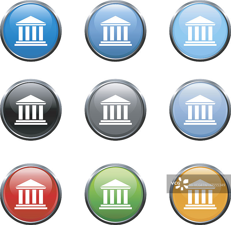 法院银行免版税矢量艺术图片素材