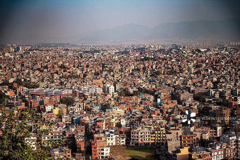 加德满都市区鸟瞰图图片素材