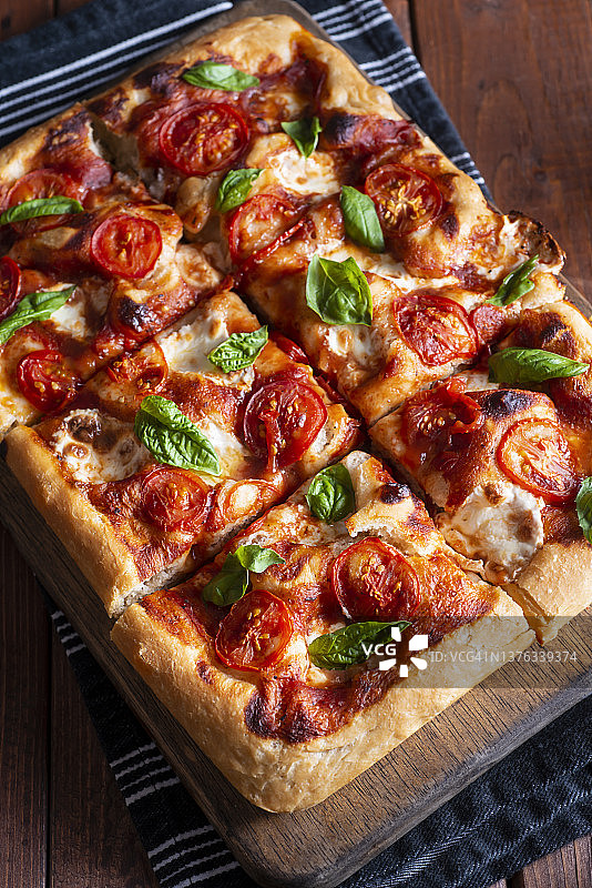 烤盘披萨图片素材