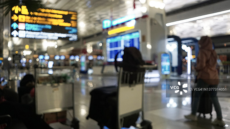 雅加达苏加诺-哈达国际机场的虚化氛围图片素材