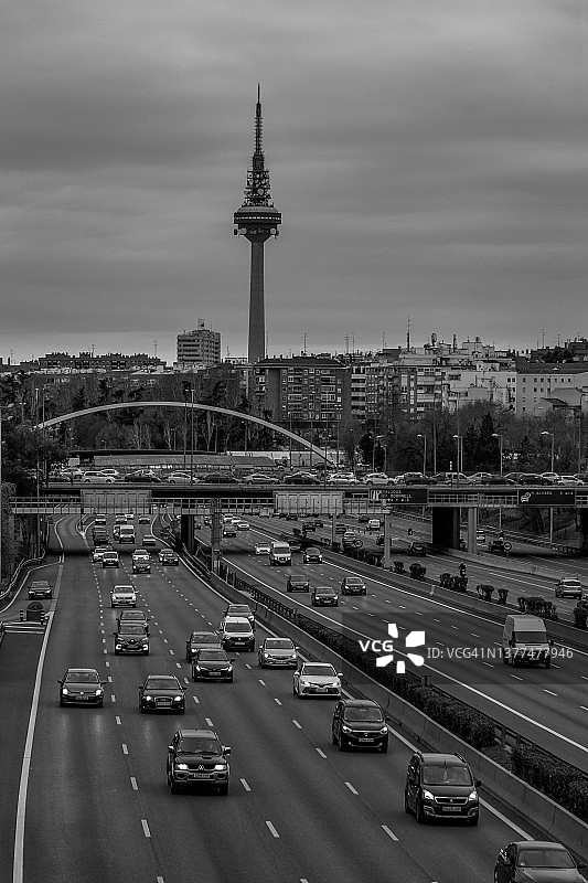 马德里M30公路景观图片素材