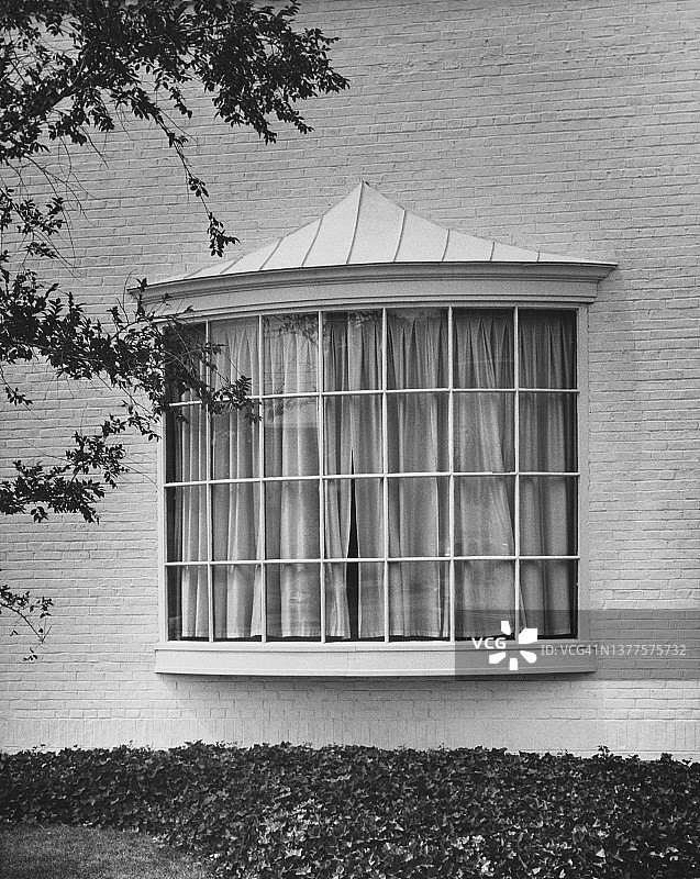 海湾窗户特写图片素材