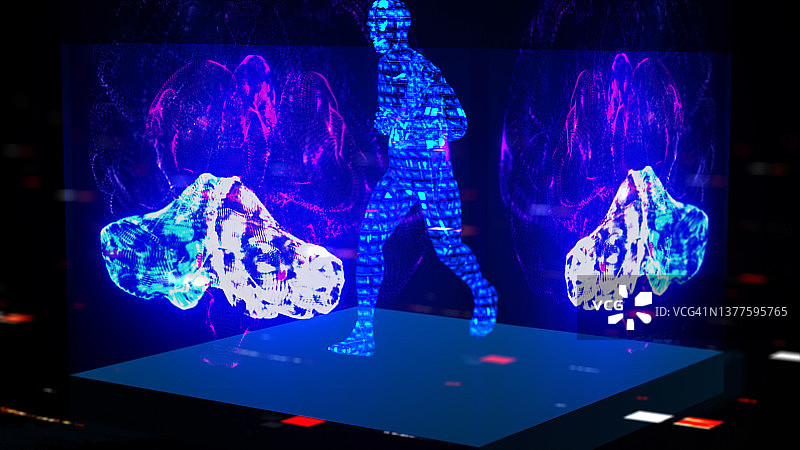 区块链中的元宇宙大脑图片素材