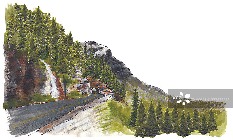 向阳之路图片素材