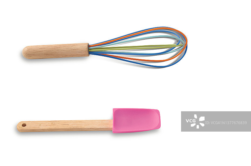 打蛋器、木勺和刮刀图片素材