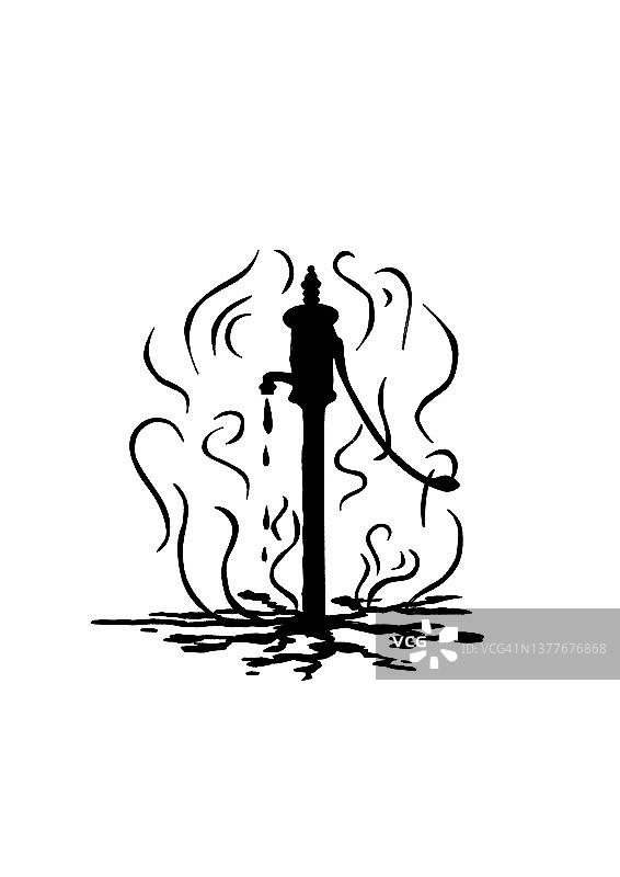 冒烟的水泵图片素材