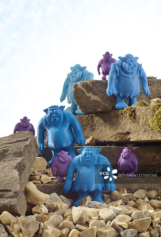 3D打印巨魔家庭图片素材