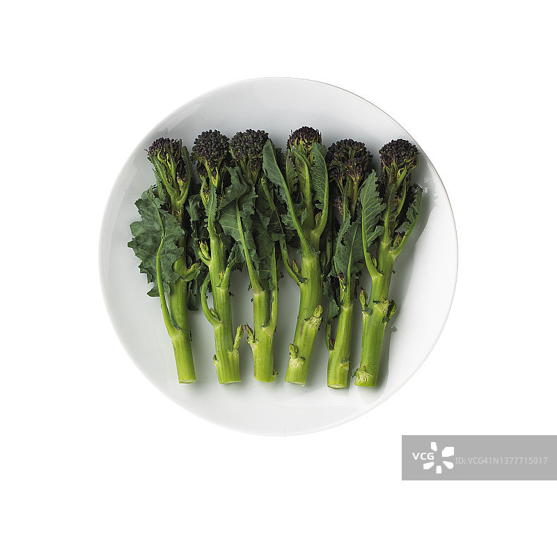 盘子里的紫花椰菜图片素材