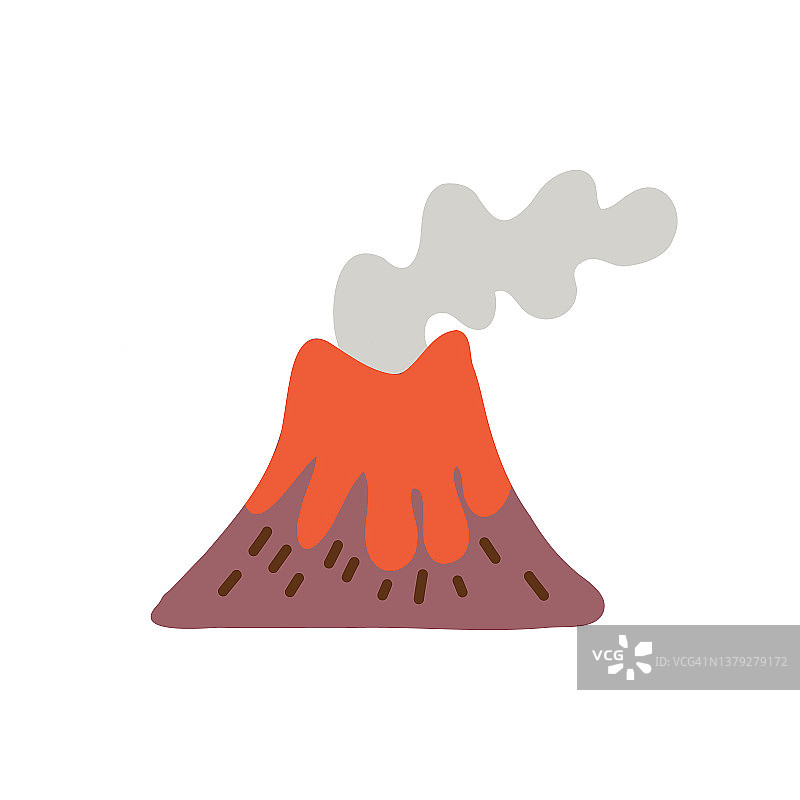 冒烟的火山图片素材