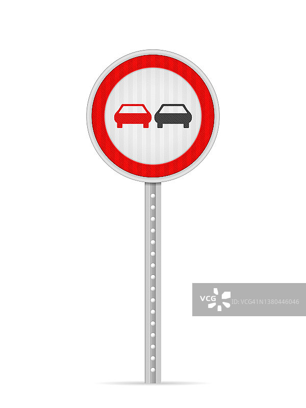 禁止超车交通标志图片素材