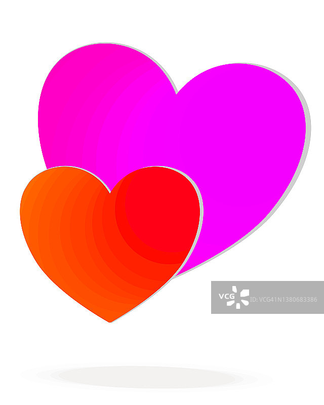 粉色爱心矢量素材图片素材