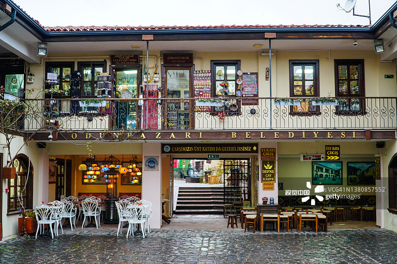 土耳其埃斯基谢希尔的奥敦帕扎里传统土耳其房屋图片素材