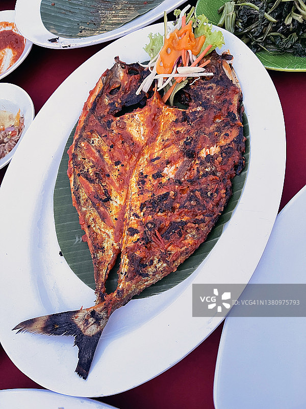 巴厘岛烤鱼图片素材