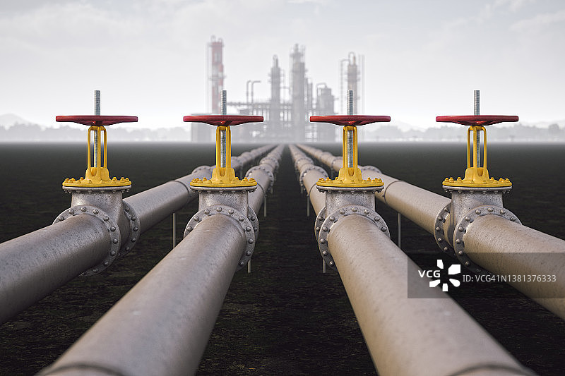 炼油厂和输油管道图片素材
