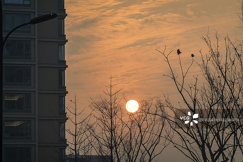 城市日落图片素材