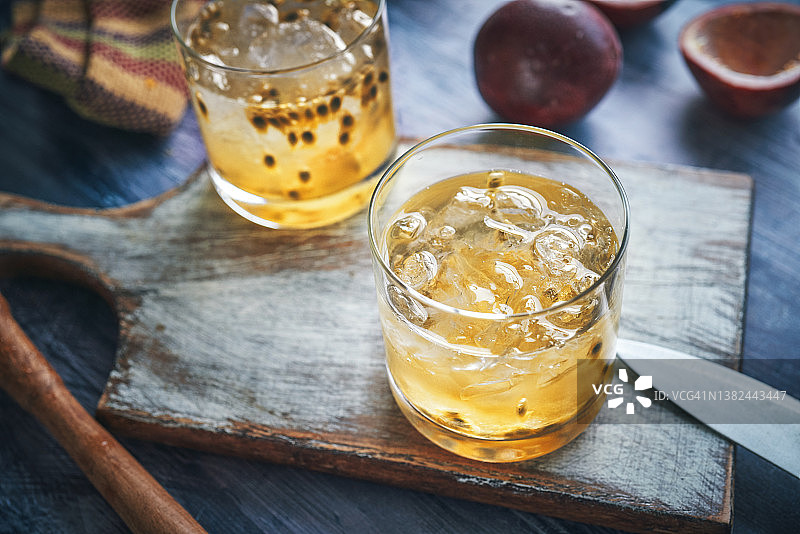 百香果卡皮irinha鸡尾酒图片素材