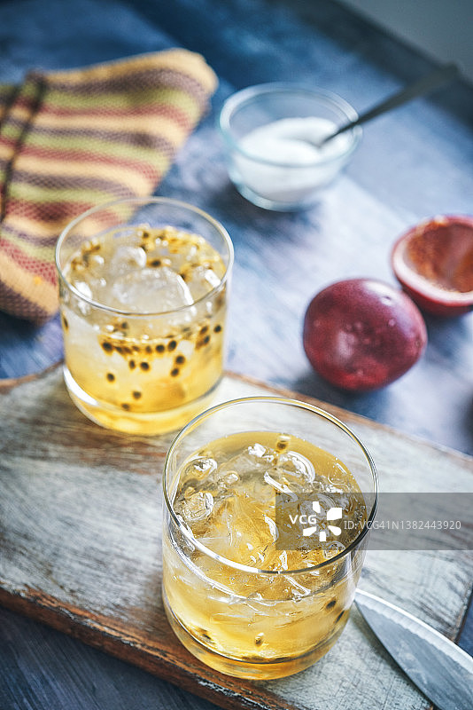百香果卡皮irinha鸡尾酒图片素材