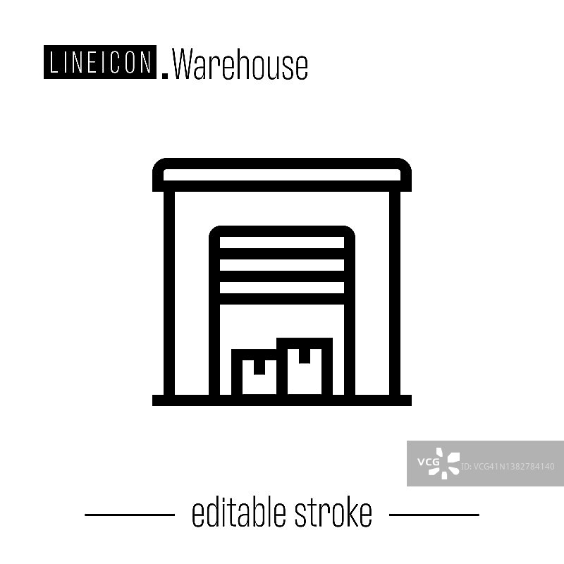仓库线条图标图片素材