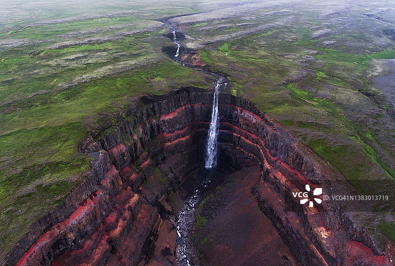 冰岛亨吉瀑布图片素材
