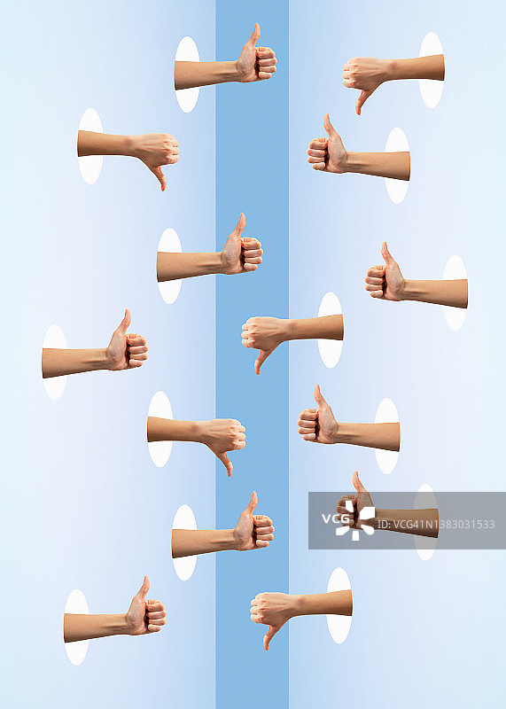 赞成或反对手势图片素材