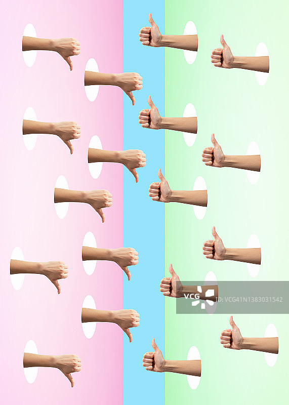 赞成或反对手势图片素材