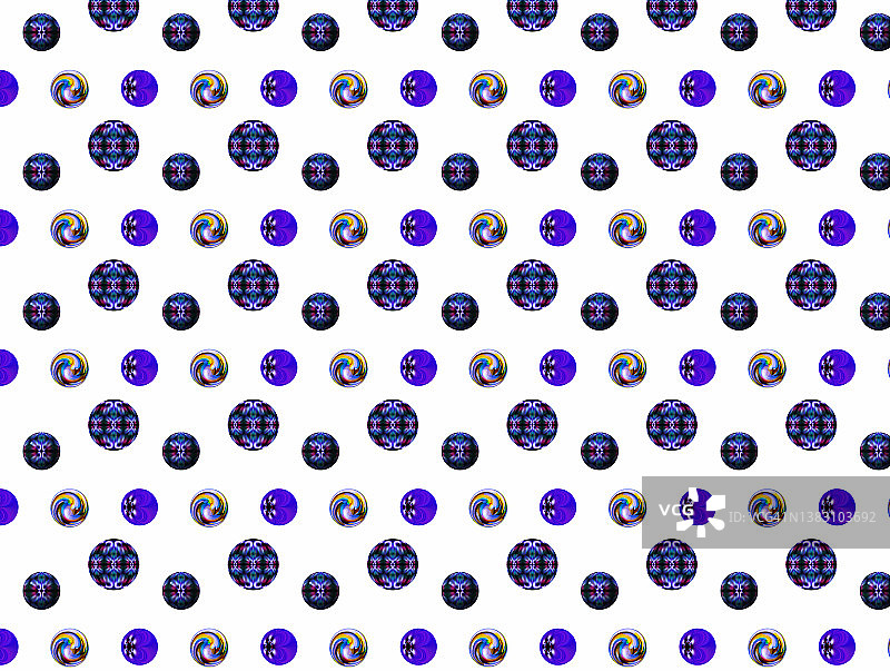 白色背景上的彩色球体图案图片素材