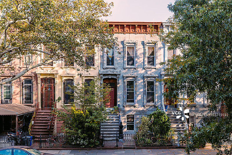 美国纽约布鲁克林住宅街区图片素材