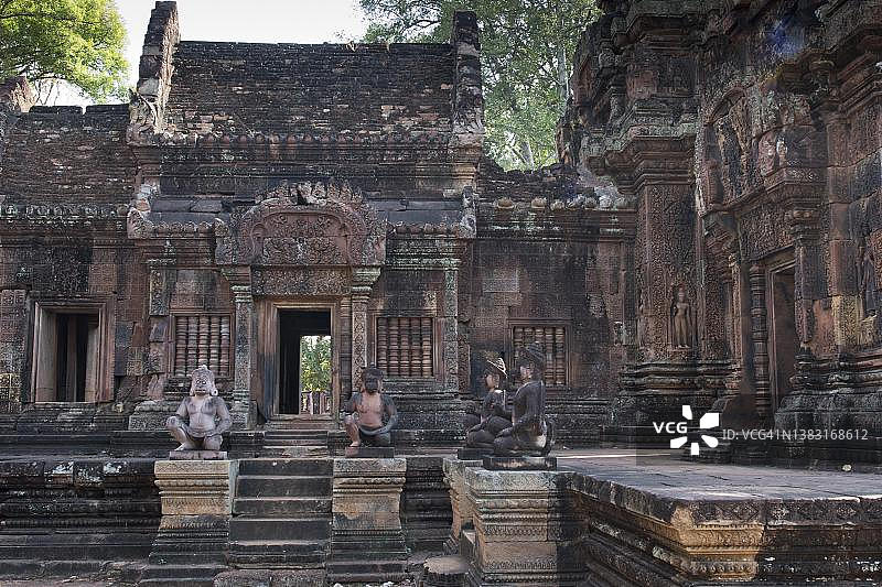柬埔寨暹粒的班迭斯雷印度教寺庙遗址图片素材