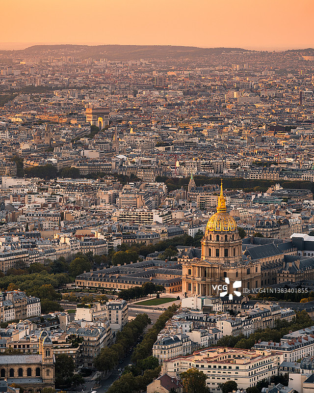 荣军院和凯旋门图片素材