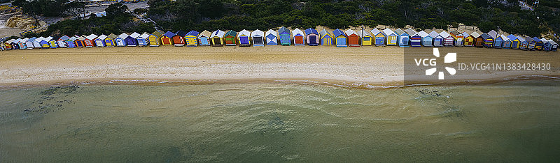澳大利亚维多利亚州布莱顿海滩的浴场图片素材