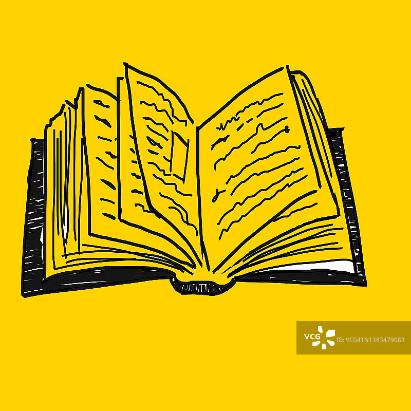 打开的书，绘画或设计，学校学习主题图片素材