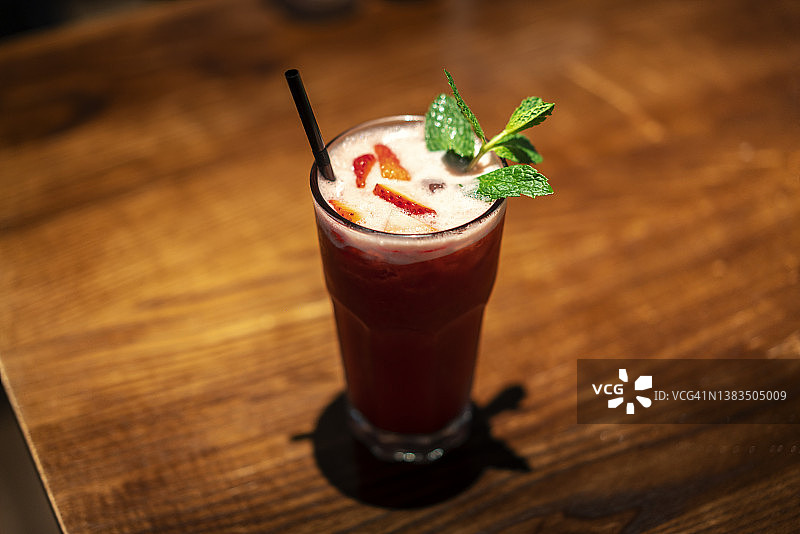 草莓茶特写图片素材