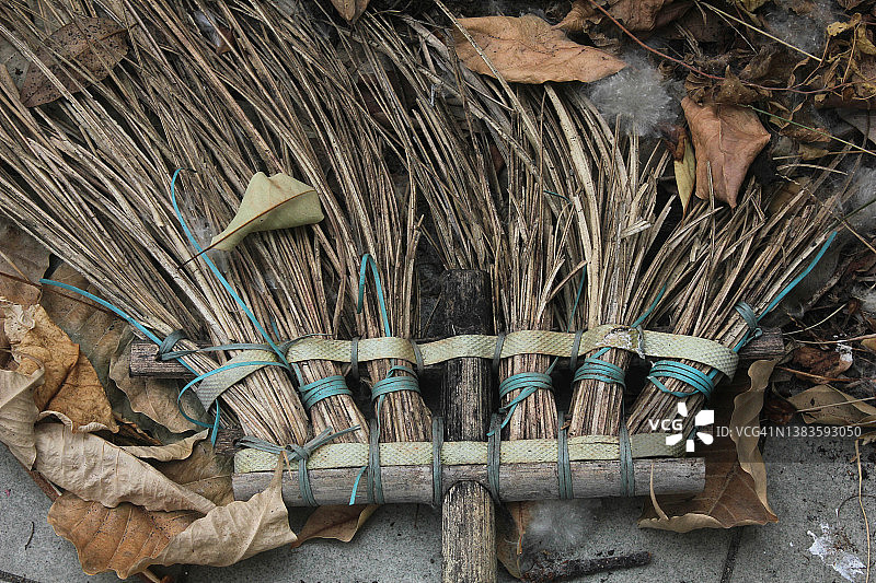 中国香港的手工扫帚图片素材