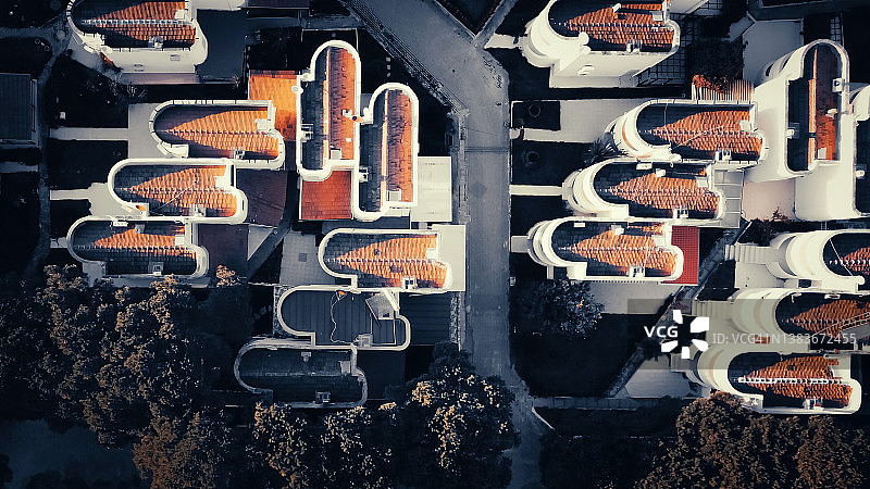 豪华住宅鸟瞰图图片素材