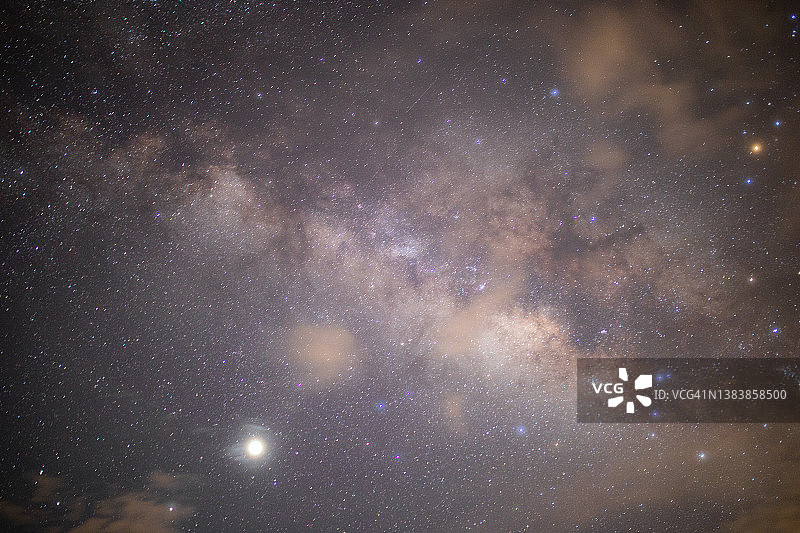 宇宙中的银河系与星尘图片素材