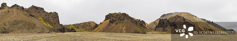 冰岛中部Landmannalaugar彩色群山图片素材