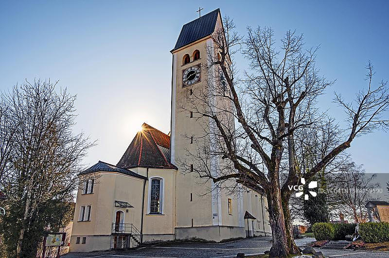 德国巴伐利亚阿尔高阿尔特斯里德的圣布莱斯和亚历山大教堂图片素材