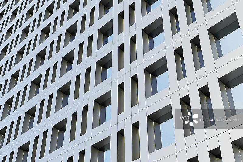 从下方看到的摩天大楼外墙特写图片素材