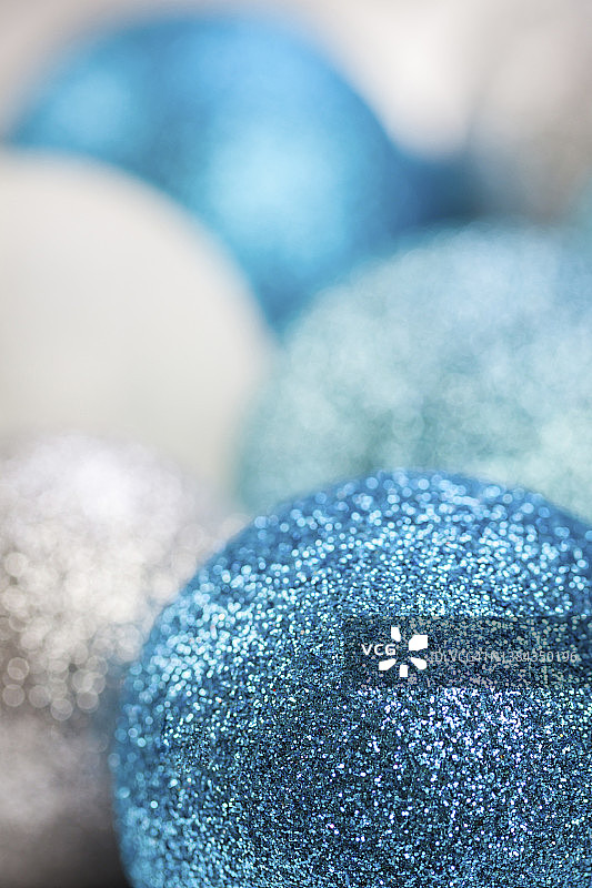 冷色调圣诞装饰背景图片素材