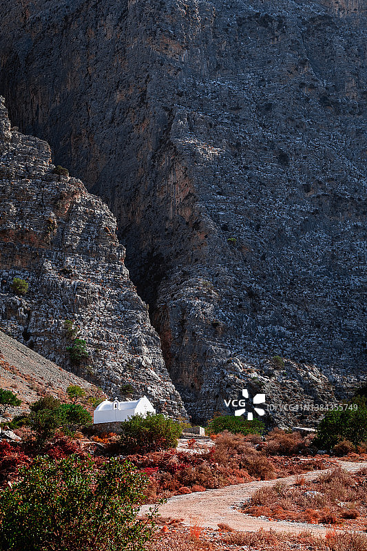 哈峡谷圣灵教堂，希腊克里特岛图片素材
