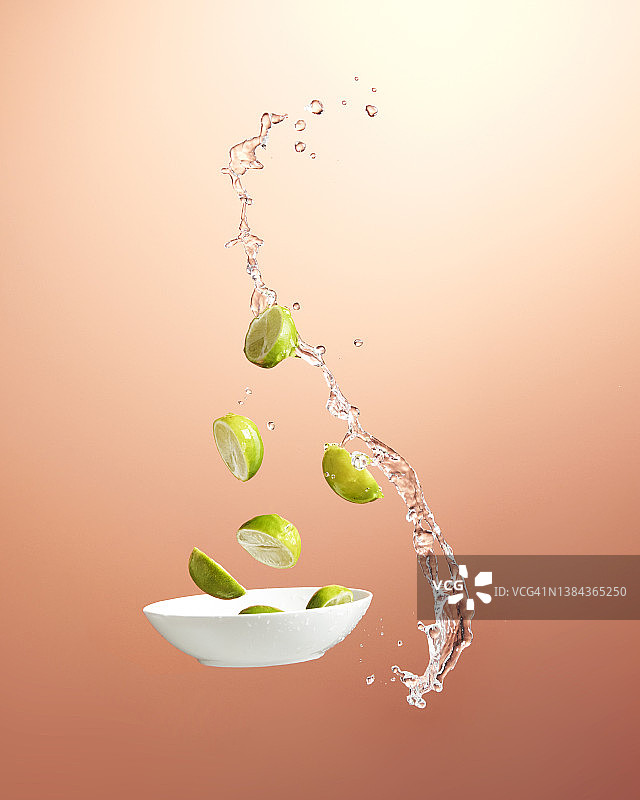 半空中的酸橙图片素材