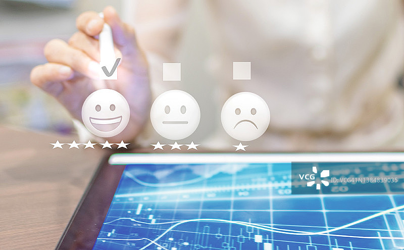满意度概念，客户体验概念，最佳满意度评分图片素材