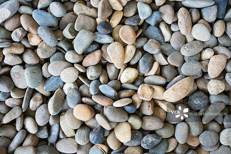 圆形河石地面俯视图图片素材